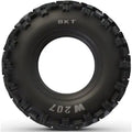 Atv Dekk 25x10-11 BKT W207 sett forfra, viser grove knaster, tydelig sideprofil med BKT og W207-merking.
