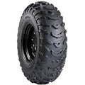 Atv Dekk 20x7-8 Carlisle Trail Wolf, sidebilde som fremhever det grove mønsteret og den solide sideveggen med felg.