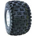 Atv Dekk 20x11-9 Duro DI-2011 Berm Raider, skråvisning med markante knaster og gul stripe på slitebanen.