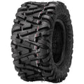 Atv Dekk 24x11R12 Duro Power Grip, trekvart vinkel, viser grovmønstret slitebane og markante røde og hvite striper.