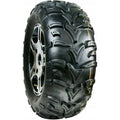 Atv Dekk 26x9-14 Duro DI-2036 Kaden, side- og frontvinkel som viser grovt terrengmønster og sort felg.