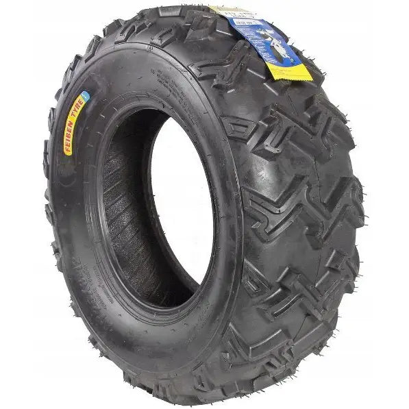 Atv Dekk 25x8-12 Feiben Tyre FB108, skråvisning med grove knaster, tydelige etiketter og markert slitebanemønster.