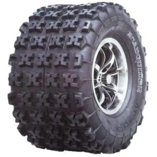 Atv Dekk 20x11-9 Forerunner EOS med markert slitebanemønster og sølvfelg sett fra skrå vinkel.