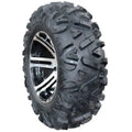 Atv Dekk 26x9-12 Forerunner Knight, sidevisning som fremhever dype knaster og sølvdetaljer på felgen.
