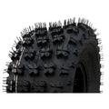 Atv Dekk 20x10-8 Hakuba med grove knaster og gummipigger, skrå forfra mot slitebanen, tydelig terrengmønster.