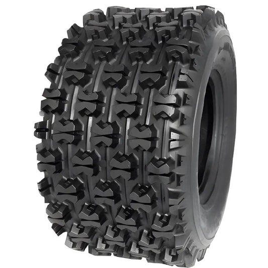 Atv Dekk 20x10-9 Hakuba P357 sett i skrå vinkel, viser grovt terrengmønster og kraftig gummikonstruksjon.