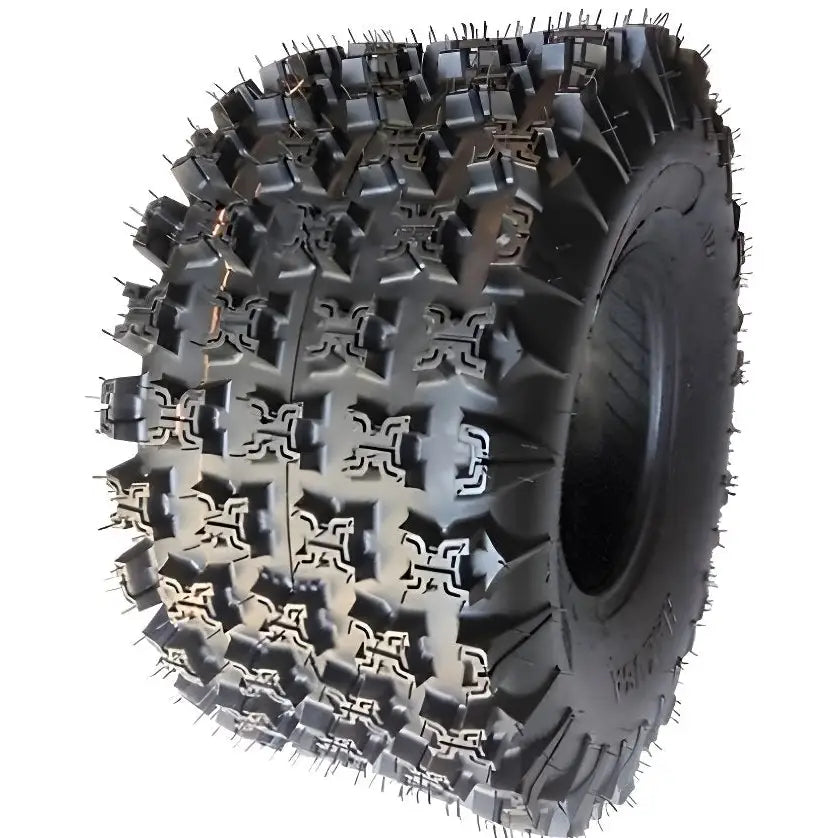 Atv Dekk 22x10-9 Hakuba X-Trail WP02, skråvisning som fremhever grovt knudrete mønster og mange små pigger.