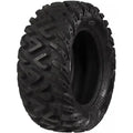 Atv Dekk 26x11-12 Itp Terracross RT, skråsidevisning med fokus på de dype, grove mønstrene og markerte pigger i slitebanen.