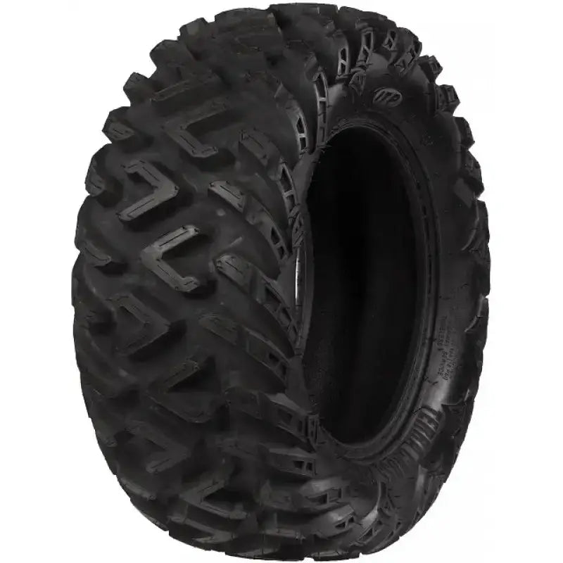 Atv Dekk 26x11-12 Itp Terracross RT, skråsidevisning med fokus på de dype, grove mønstrene og markerte pigger i slitebanen.