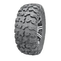 Atv Dekk 29x11R14 Journey, skrått bilde som fremhever sølvfargede eiker og det grove mønsteret.