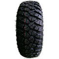 Atv Dekk 32x10-15 Journey, sett forfra, viser fargede striper og små gummiknotter langs kanten.