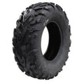 Atv Dekk 25x8-12 Journey, skrå forfra-visning som fremhever de dype sporene for optimalt terrenggrep.