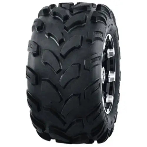 Atv Dekk 19x7-8 Journey P311 sett skrått forfra, viser dypt mønster og sølvfargede felgdetaljer på hvit bakgrunn.