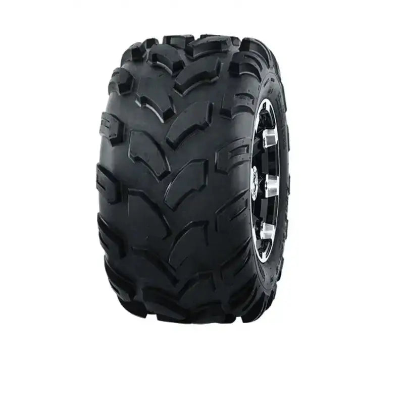 Atv Dekk 19x9.50 Journey P311, skrå forfra, viser grove terrengknaster og dyp slitebane på sort gummi.