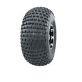 Atv Dekk 16x8-7 Journey P322, skråvisning som fremhever grove knotter og mønster for optimalt terrenggrep.