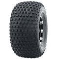 Atv Dekk 22x11-8 Journey P323, skråvisning som fremhever de markante firkantede knastene i slitebanen.