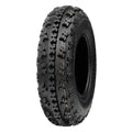 Atv Dekk 22x7-10 Journey P348, skrå frontvisning som fremhever grove knaster og markant mønster mot hvit bakgrunn.