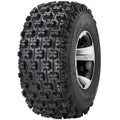 Atv Dekk 20x11-8 Journey P357 sett skrått mot sølvfarget felg, viser grove knaster og markerte sidekanter.