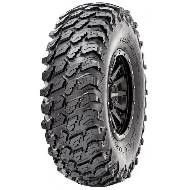 Atv Dekk 30x10-14 Maxxis Rampage, skråvisning som fremhever grove knaster, slitebanens mønster og felgdetaljer.