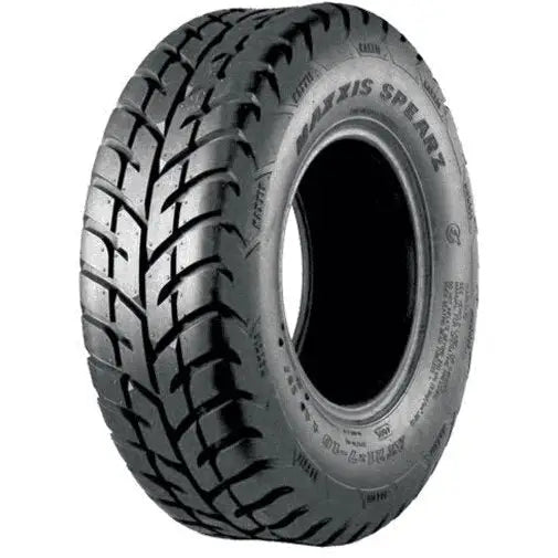 Atv Dekk 21x7-10 Maxxis Spearz, skråvisning som fremhever mønster og tydelig MAXXIS SPEARZ-logo på siden.
