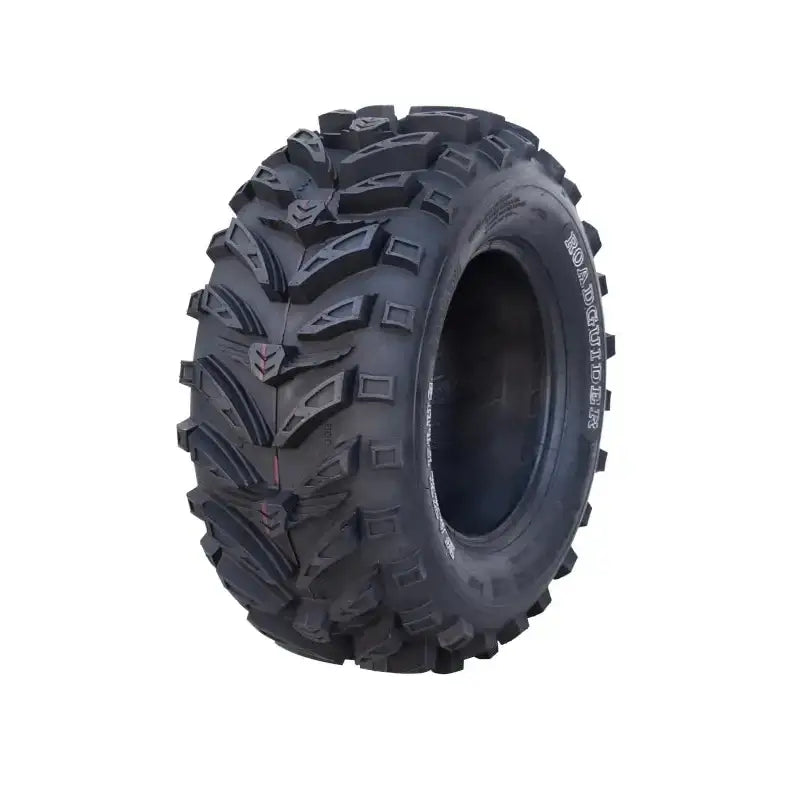 Atv Dekk 27x9-14 Roadguider Maxx Plus, skråvisning som fremhever grovt terrengmønster og tydelig sideveggtekst.