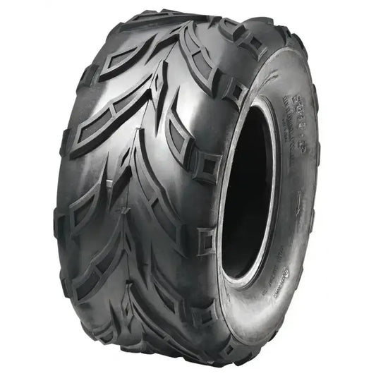 Atv Dekk 16x8-7 Sunf A-004, skråvisning som fremhever brede spor og firkantet mønster på slitebanen.