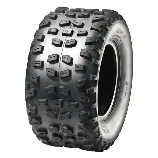 Atv Dekk 22x10-10 Sunf A-008, sidevisning med markant kantete mønster og tydelig struktur på gummioverflaten.