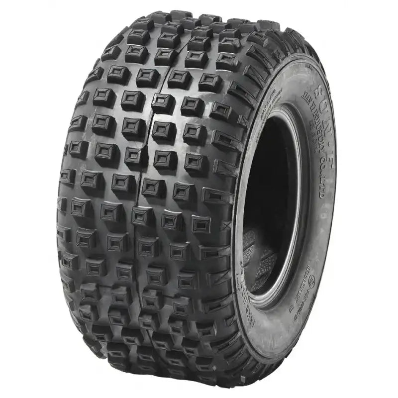 Atv Dekk 16x8-7 Sunf A-011, skråvinkel som fremhever de firkantede knastene og markert mønsterdybde.