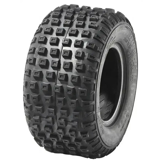 Atv Dekk 16x8-7 Sunf A-011, skråvinkel som fremhever de firkantede knastene og markert mønsterdybde.