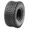 Atv Dekk 16x8-7 Sunf A-012, skråvisning som fremhever sekskantet mønster og detaljerte dekksider mot hvit bakgrunn.