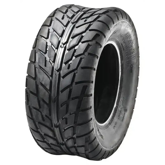 Atv Dekk 20x7-8 Sunf A-021, side- og frontvinkel som fremhever slitebanens riller og vannavledende mønster.