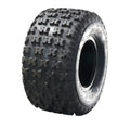 Atv Dekk 18x10-8 Sunf A-031R, skråvinklet visning med store firkantede knotter og tydelig slitebanemønster.