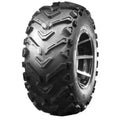 Atv Dekk 25x8-12 Sunf A-041, skråvisning som fremhever de dype sporene og markert terrengmønster mot hvit bakgrunn.