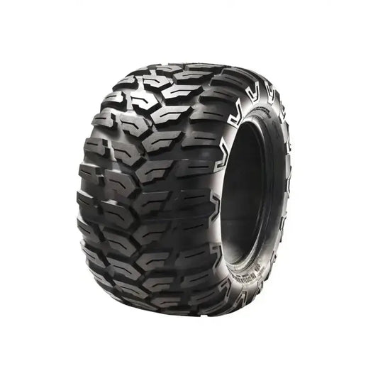 Atv Dekk 25x10R12 Sunf A-043, skråvisning som fremhever det grove slitebanemønsteret og de dype sporene for grep.