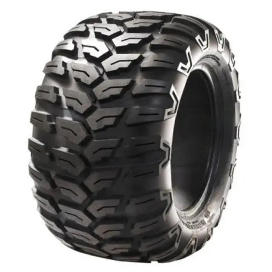 Atv Dekk 27x11R12 Sunf A-043, skrå sidevisning som fremhever det grove terrengmønsteret på svart gummi.