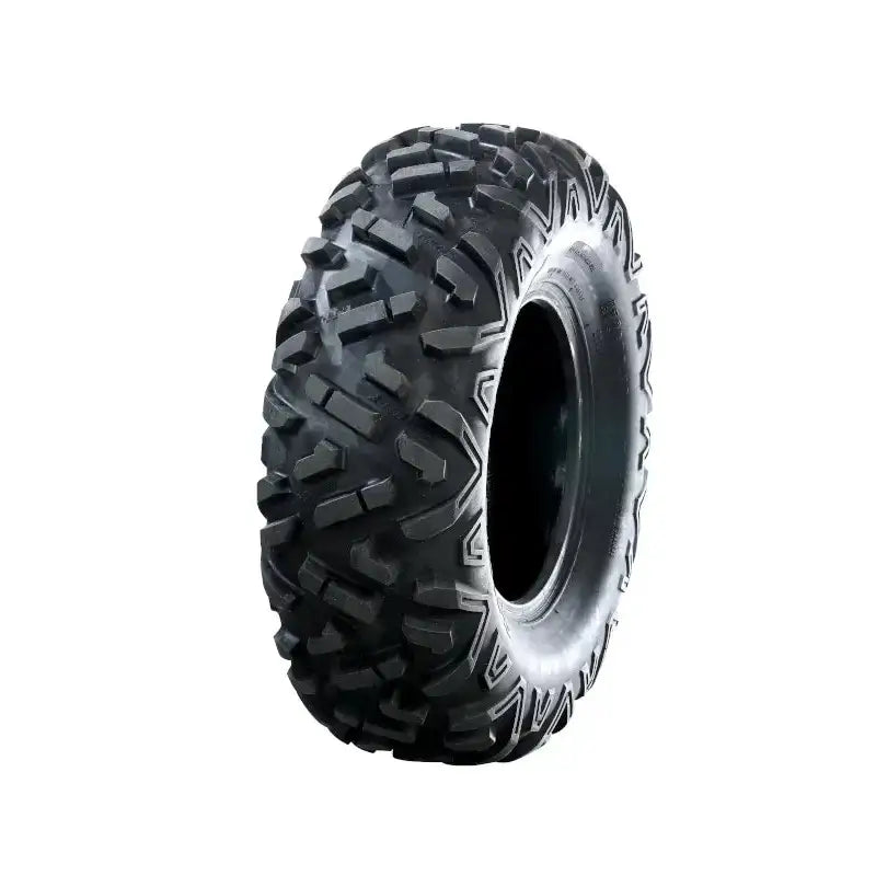 Atv Dekk 26x9-12 Sunf A-051, sidevisning som fremhever det grove mønsteret og solide gummimaterialet.