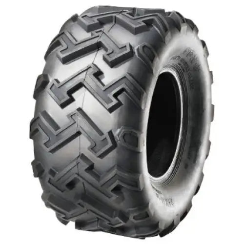 Atv Dekk 21x7-10 Sunf A001, skråvisning som fremhever det vinklete grovmønsteret og dekkets brede, solide utforming.