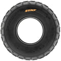 Atv Dekk 19x7-8 Sunf A015, frontvisning som viser markert mønster og oransje SUNF-logo på dekksiden.