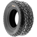 Atv Dekk 25x10-12 Sunf A021, skråvisning som fremhever det markerte mønsteret og SUNF-logoen på sideveggen.